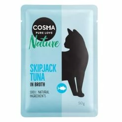 Cosma Nature Pouches Saver Pack 18 X 50g -Zooplus Sales Shop 104000 pla cosma nature skipjack 50g 6