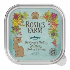 Rosie's Farm Adult Saver Pack Trays 48 X 100g -Zooplus Sales Shop 106404 pla rosie sfarm cats salmon chicken 100g 4