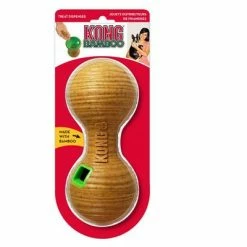KONG Bamboo Dumbbell Feeder -Zooplus Sales Shop 133799 kong bamboo feeder dumbbell hellbraun 18x20x8cm hs 01 8