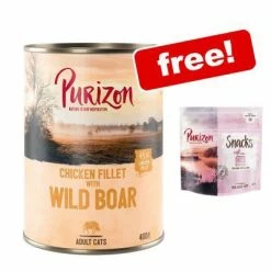 24 X 400g Purizon Adult Wet Cat Food + 40g Duck With Fish Cat Snacks Free!*