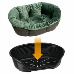 Ferplast Siesta Deluxe Black Dog Bed With Cover – Green Velvet -Zooplus Sales Shop 145198 84407 set aus ferplast hundekorb siesta deluxe mit berzug sof samt gr n 4