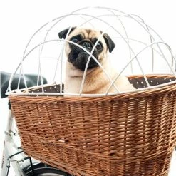 Aumüller Bicycle Basket With Protective Wire For Luggage Rack -Zooplus Sales Shop 161796 aumueller hunde fahrradkorb schutzgitte natur dog 56x36x44cm hs 05 1