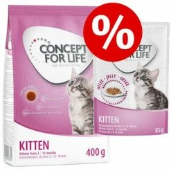 400g Concept For Life Dry Kitten Food + 12 X 85g Wet Food - Special Price!*