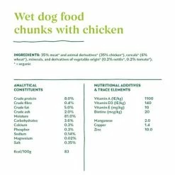 Yarrah Organic Chicken Chunks With Organic Nettle & Organic Tomato Saver Pack -Zooplus Sales Shop 1 7176 dog tin chunks chicken 405g 8714265071768 3 4