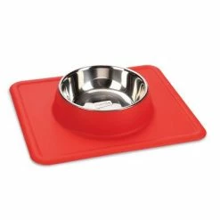 Karlie Stainless Steel Silicone Dex Dog Bowl -Zooplus Sales Shop 209196 pla karlie edelstahlnapf silikon dex rot hs 01 7