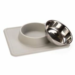 Karlie Stainless Steel Silicone Dex Dog Bowl -Zooplus Sales Shop 209197 karlie edelstahlnapf silikon dex hellgrau hs 02 8