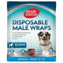 Simple Solution Disposable Diaper For Male Dogs -Zooplus Sales Shop 265997 pla simplesolution disposable male wrap medium hs 01 6