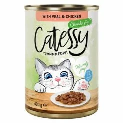 Catessy Chunks In Gravy Or Jelly Saver Pack 24 X 400g -Zooplus Sales Shop 28347 pla catessy gravy veal 400g 7