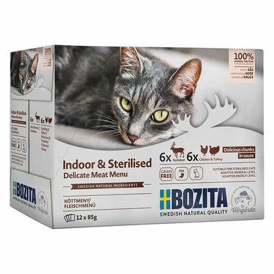 Bozita Indoor & Sterilised In A Mix Pack 12 X 85 G