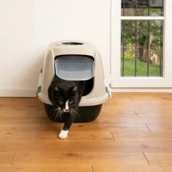 Kooa Covered Cat Litter Tray - 90% Recycled Plastic -Zooplus Sales Shop 298396 kooa haubentoilette fg 0891 1