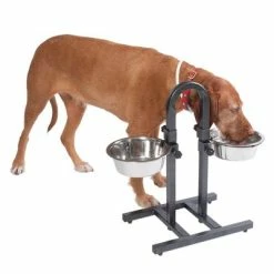 U-Shaped Dog Bowl Stand With Stainless Steel Bowls -Zooplus Sales Shop 313525 u hundebar 06 dsc9199 3