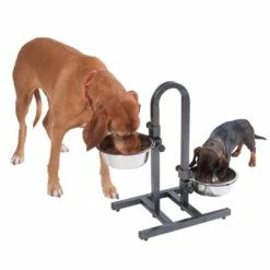 U-Shaped Dog Bowl Stand With Stainless Steel Bowls -Zooplus Sales Shop 313525 u hundebar 07 dsc9203 5