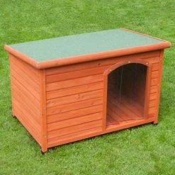 Woody Flat-Roofed Dog Kennel (incl. Free Plastic Door) -Zooplus Sales Shop 331566 hundeh tte woddy inkl copy 0