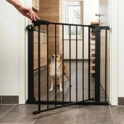 TIAKI Black Dog Gate With 7 Cm Extension -Zooplus Sales Shop 334696 tiaki dog gate black fg 8112 7