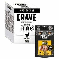 Crave High Protein Rolls 12 Crave High Protein Rolls -Zooplus Sales Shop 371397 mars crave maxi highprotein rolls hs 03 3