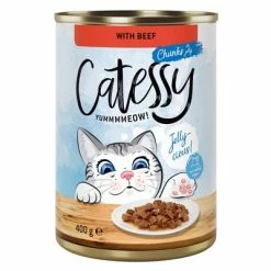 Catessy Chunks In Gravy Or Jelly Saver Pack 24 X 400g -Zooplus Sales Shop 59434 pla catessy jelly beef 400g 1