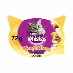 Whiskas Temptations XXL Mixed Pack -Zooplus Sales Shop 5998749136782 fop uk whiskas temptations cat treats with chicken cheese 60g 2