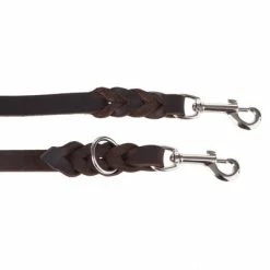 Heim Plaited Leather Double Dog Lead - Brown 16 Heim Plaited Leather Double Dog Lead - Brown -Zooplus Sales Shop 66497 heim lederleine fg 3 4