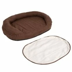 Oval Memory Foam Dog Bed - Brown -Zooplus Sales Shop 67053 hundebett memory oval braun fg 3293 4