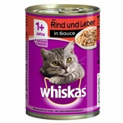 Whiskas 1+ Cans Saver Pack 24 X 400g -Zooplus Sales Shop 67736 pla whiskas 1 rindundleberinsauce 400g 4