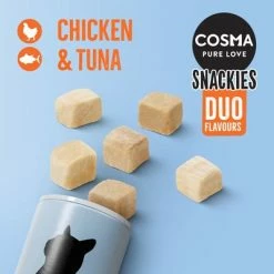Cosma Snackies DUO 2 In 1 – Saver Pack -Zooplus Sales Shop 70175 cosma snackies duo foodboard chickentuna 1000x1000 9
