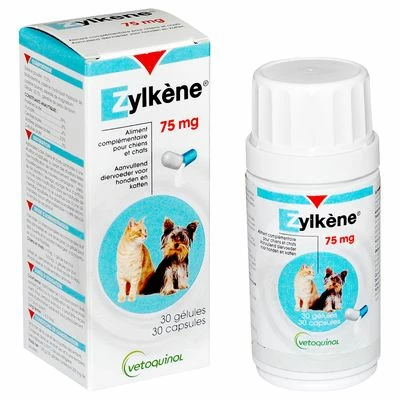 Vetoquinol Zylkene Capsules 75mg For Small Dogs Or Cats <10kg 3 Vetoquinol Zylkene Capsules 75mg For Small Dogs Or Cats <10kg