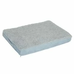 Rectangular Memory Foam Dog Bed - Grey