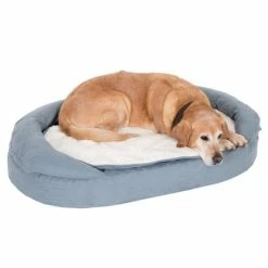 Oval Memory Foam Dog Bed - Grey -Zooplus Sales Shop 79310 memory oval grau fg 6579 0
