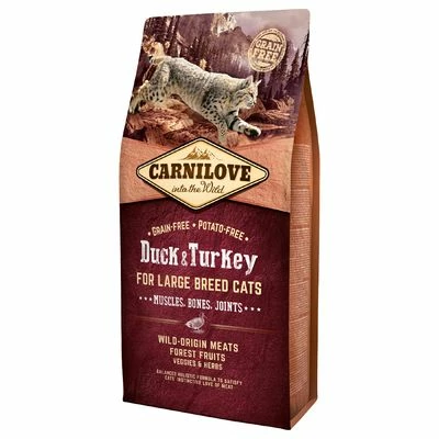 Carnilove Duck & Turkey For Large Breed Cats Muscles, Bones, Joints 3 Carnilove Duck & Turkey For Large Breed Cats Muscles, Bones, Joints