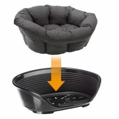 Ferplast Siesta Deluxe Dog Basket - Black -Zooplus Sales Shop 84412 84499 ferplast hundekorb siesta schwarz sofa anthrazit hs 01 9