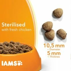 IAMS For Vitality Adult Sterilised Fresh Chicken Dry Cat Food -Zooplus Sales Shop 8710255150550 3 5