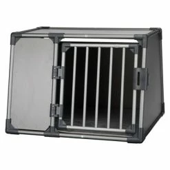 Trixie Aluminium Transport Box - Graphite -Zooplus Sales Shop 95764 pla trixie transportbox aluminium large 92x64x78cm 4