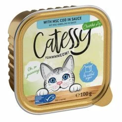 Catessy Trays Mixed Packs Mega Saver Pack 64 X 100g -Zooplus Sales Shop catessy chunks codinsauce 100g 1000x1000 0