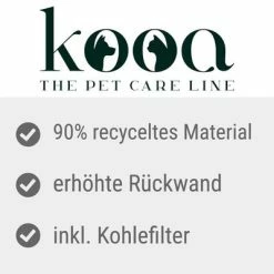 Kooa Covered Cat Litter Tray - 90% Recycled Plastic -Zooplus Sales Shop kooa haubentoilette aus 90 recyceltem plastikm ll 8