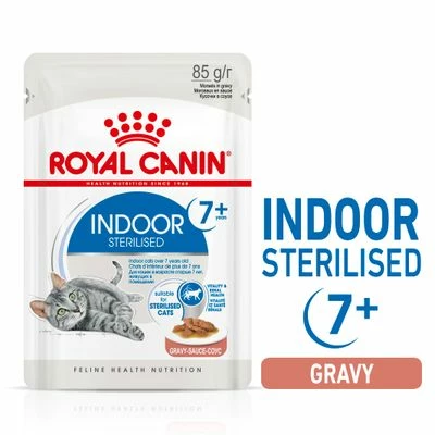 Royal Canin Indoor Sterilised 7+ In Gravy 3 Royal Canin Indoor Sterilised 7+ In Gravy