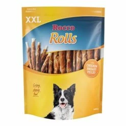 900g/1kg Rocco Chings Originals XXL Pack Dog Snacks - Special Price!* 15 900g/1kg Rocco Chings Originals XXL Pack Dog Snacks - Special Price!* -Zooplus Sales Shop rocco rolls xxl chicken 1000x1000 1