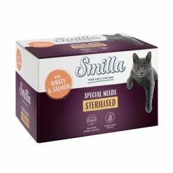 Smilla Adult Sterilised Trays Saver Pack 24 X 100g -Zooplus Sales Shop smilla specialneeds sterilised turkeysalmon 6x100g 1000x1000 2