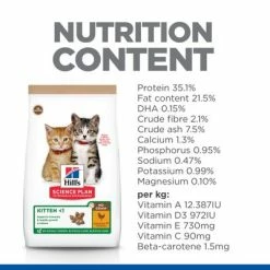 Hill's Science Plan Hill’s Science Plan Kitten <1 No Grain With Chicken -Zooplus Sales Shop sp no grain cat kitten chicken nutrition content 8
