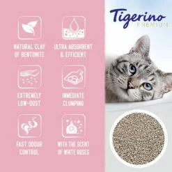 Tigerino Canada / Premium Cat Litter – White Rose Scented -Zooplus Sales Shop tigerino boards benefits premium whiterose en 1000x1000 8