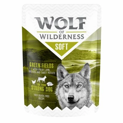 Wolf Of Wilderness Adult "Soft" Pouches 6 X 300g 3 Wolf Of Wilderness Adult "Soft" Pouches 6 X 300g